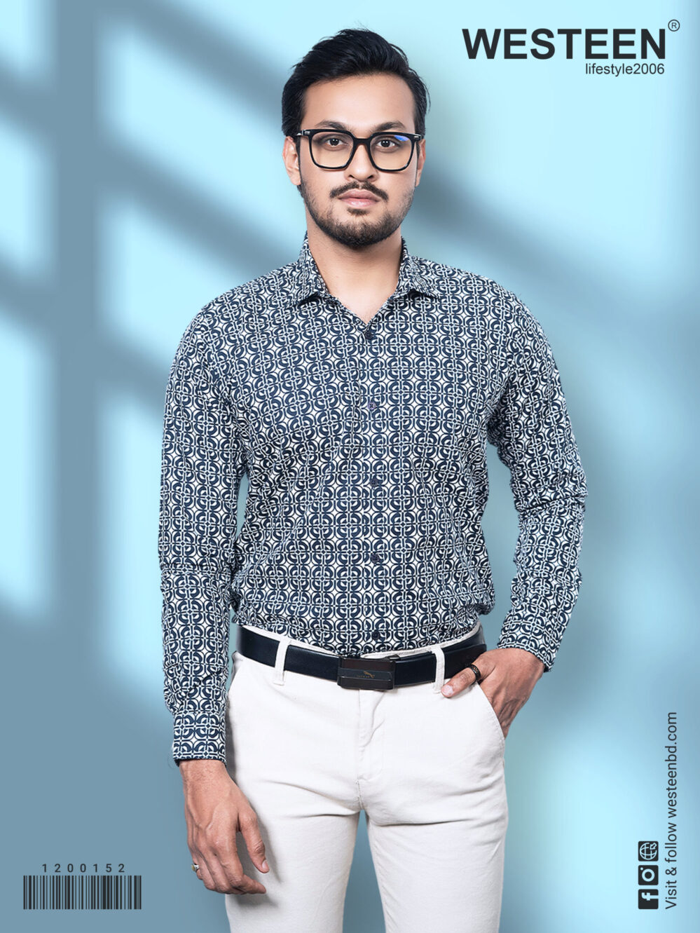 Westeen Men's Printed Casual Shirt
