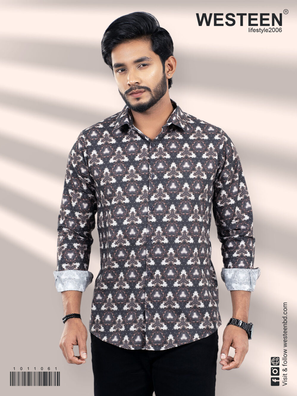 Westeen Men’s Casual Print Full Shirt