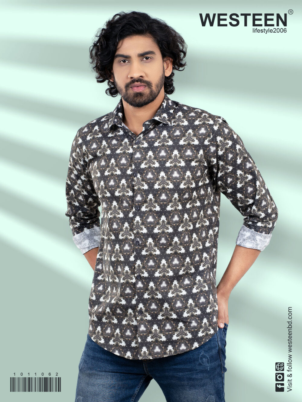 Westeen Men’s Casual Print Full Shirt